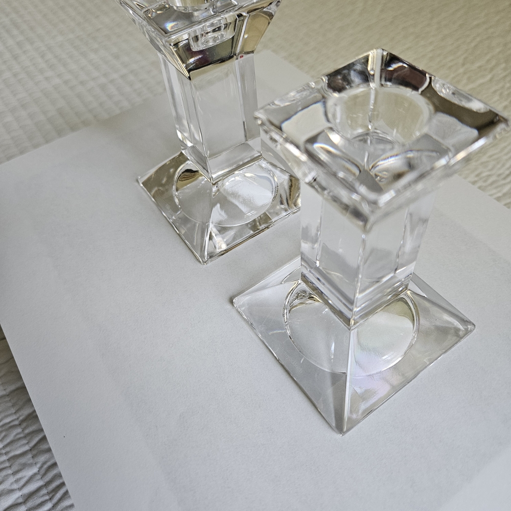 Villeroy & Boch Pisa Lead Crystal Candlestick Set – 2-Piece Luxe Décor